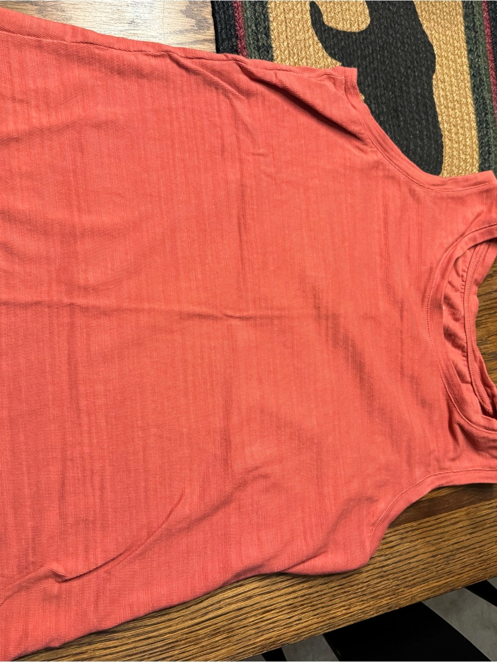 Women's Ribbed Coral Tank Top - Sleeveless Scoop Neck